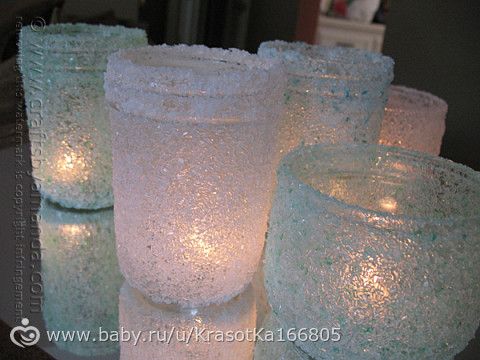 Подсвечники из банок своими руками из соли