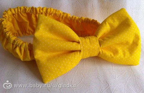 Бантики из ткани на резинке своими руками Бантики из ткани на резинке своими руками