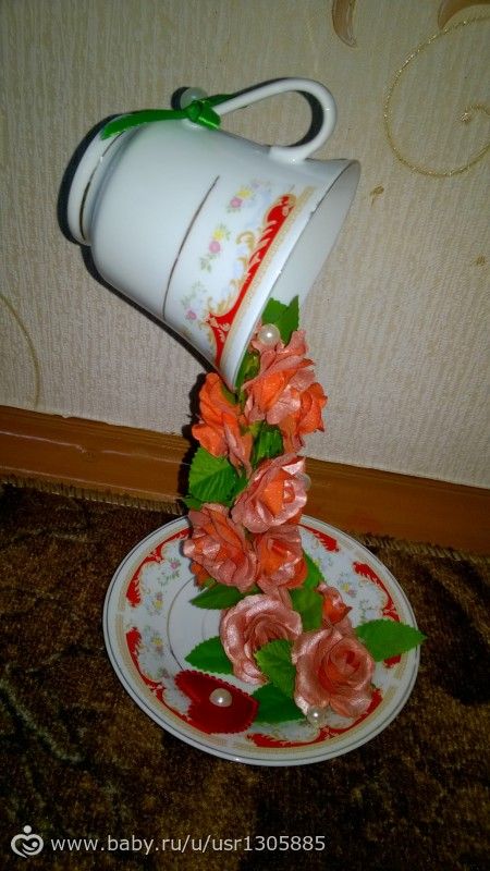 Кружка с цветами пошагово Кружка с цветами пошагово