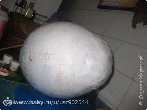 Как сделать большой киндер из папье маше