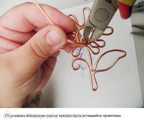 МАСТЕР КЛАСС по изготовлению кулона из медной проволоки в технике wire wrap, часть 1