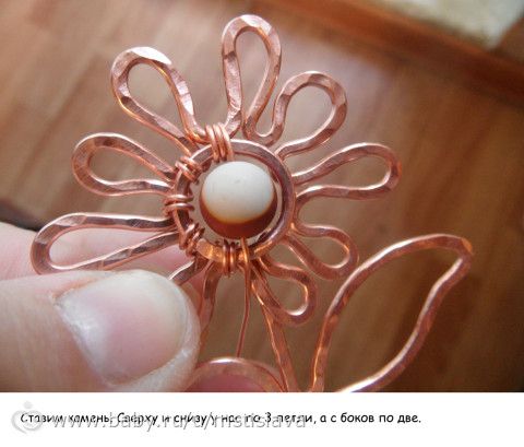 МАСТЕР КЛАСС по изготовлению кулона из медной проволоки в технике wire wrap, часть 2