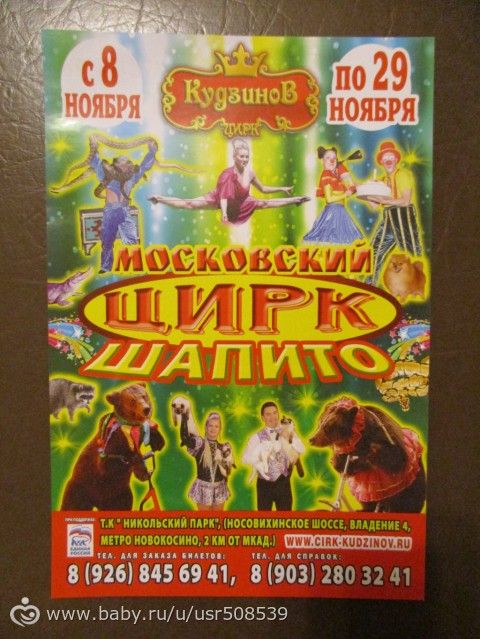 Цирк-шапито Кудзинов.
