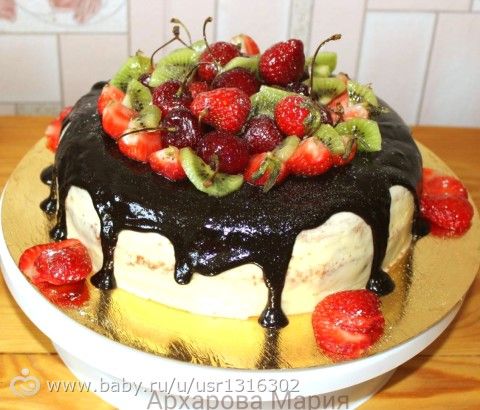 Тортик фруктово-ягодная фантазия для подруги