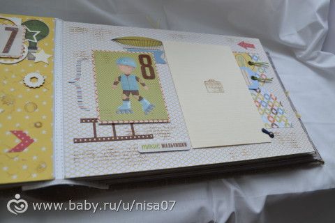 Альбом ручной работы от рождения до 18 лет для Родиона (скрапбукинг)