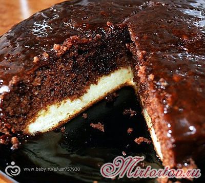 Шоколадный пирог с творогом в мультиварке