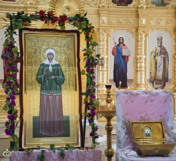 Икона и мощи святой Матроны Московской в центре Черноземья.