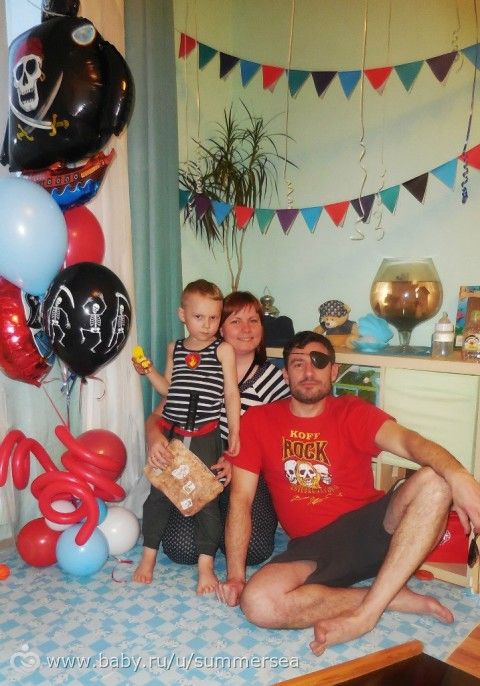Пиратский день рождения 4 годика (длиннопост в помощь будущим пиратским вечеринкам)