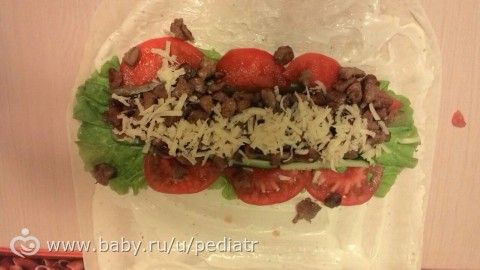 Шаурма в фото .Последовательность .