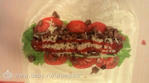 Шаурма в фото .Последовательность .