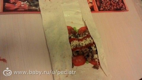 Шаурма в фото .Последовательность .