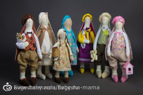 Мое любимое хобби))) Тильда-зайки и другие игрушки)