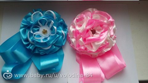 МОЯ ВИЗИТКА!!! БАНТЫ С ЛЕНТАМИ НА ВЫПИСКУ!!!