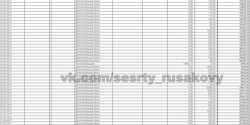 Отчет о собранных средствах за февраль для Вари и Риты Русаковых